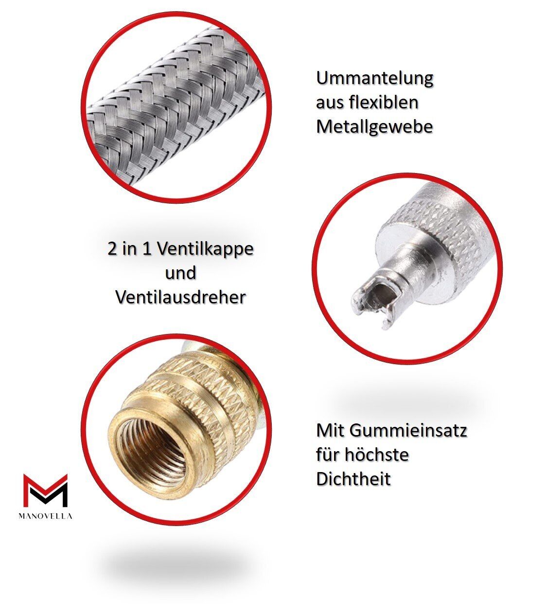 2x Ventilverlängerung flexibel 160 mm