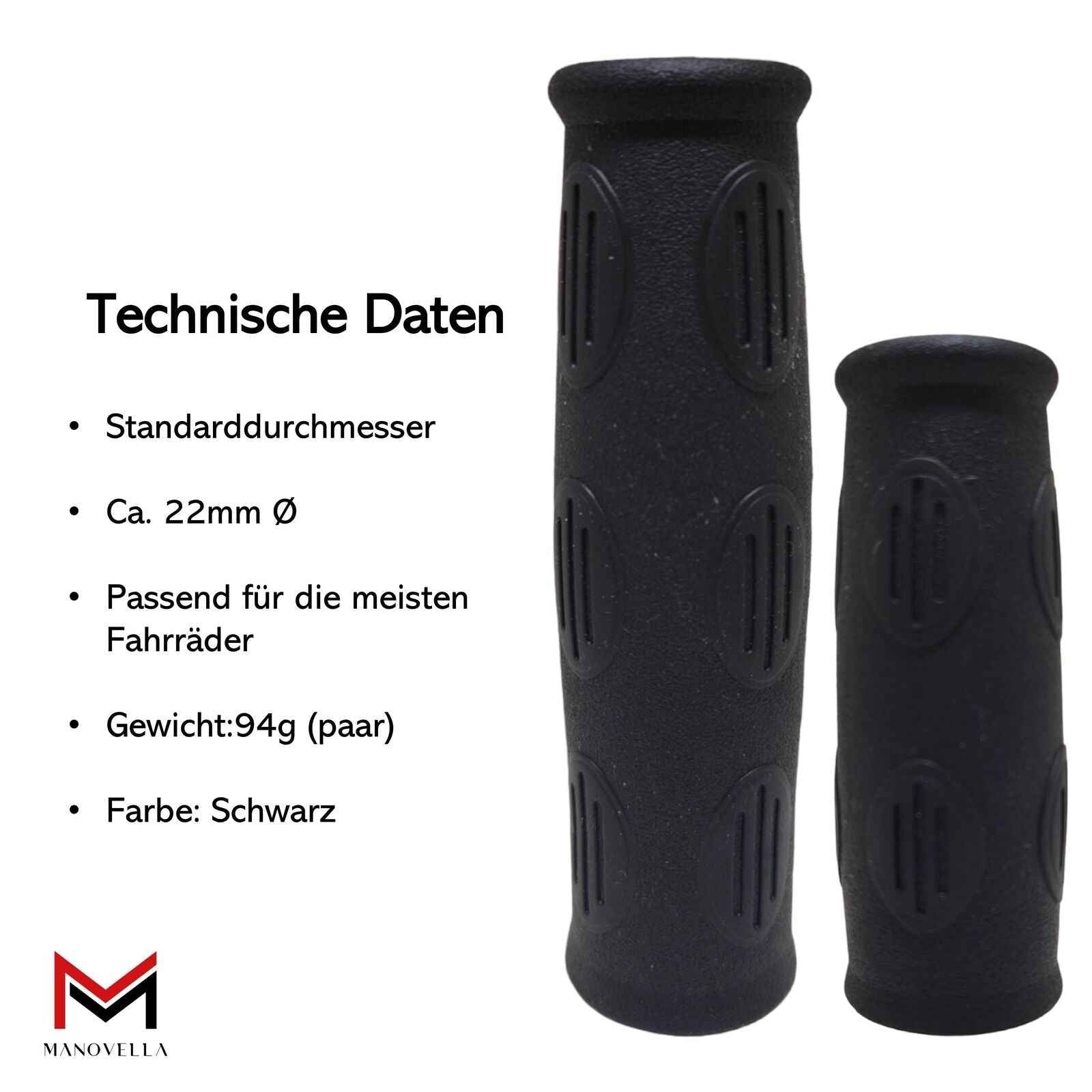 fahrradgriffe trekking Fahrrad Griffe Lenker Schwarz Profiliert Comfort Kurz/Lang 92+117 mm MTB Cross Trekking