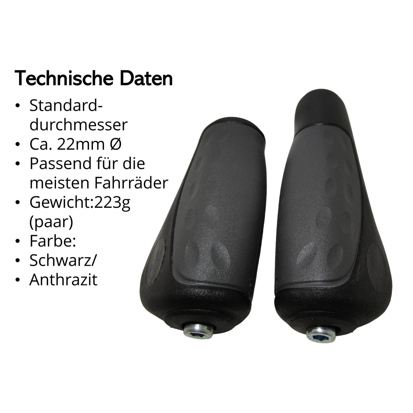 Fahrradgriffe Ergonomisch für Drehgriff verstellbar 92mm/125mm Länge