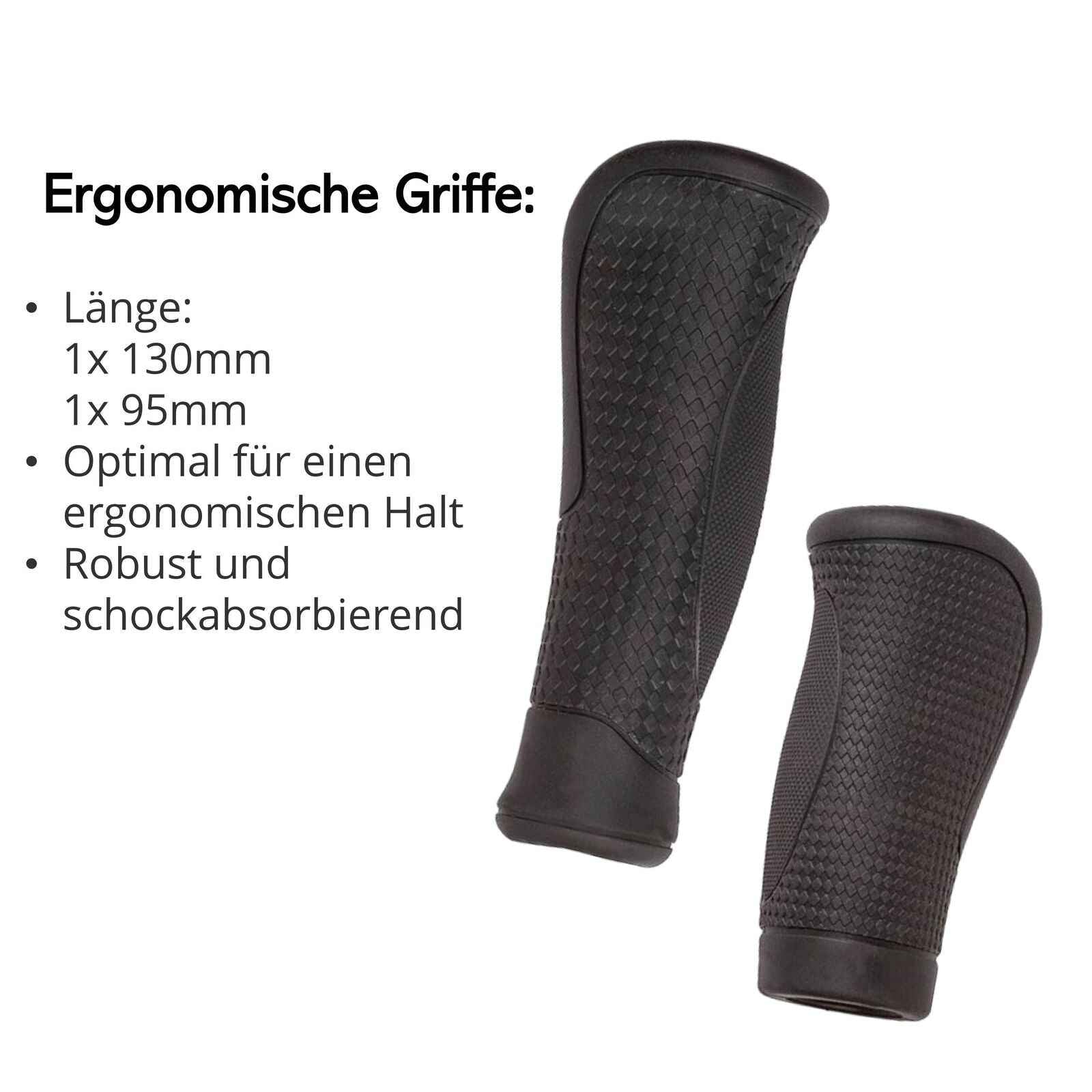 fahrradgriff für drehgriffschaltung Ergonomische Fahrradgriffe für Drehgriff-Schaltung – 1 Paar (130/95 mm, schwarz)