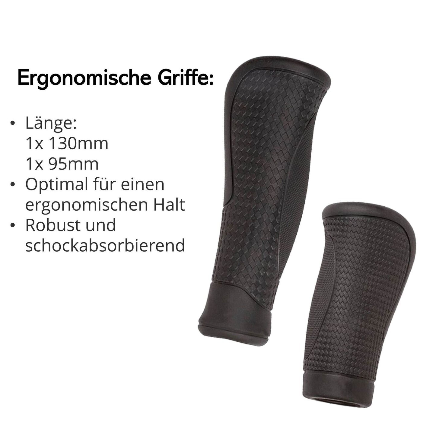 Fahrradgriffe Ergonomisch für Drehgriff Kurz Lang 95mm/130mm Länge Paar MTB Cross Trekking