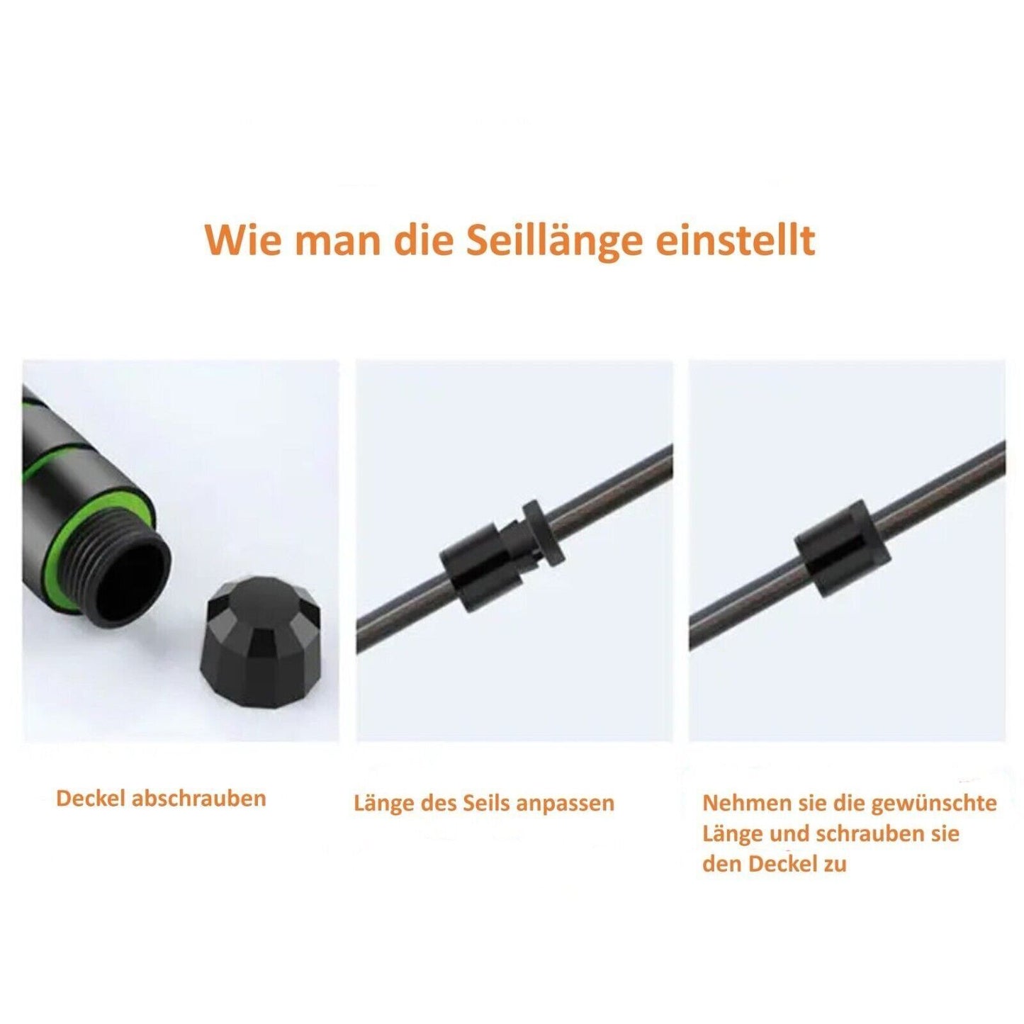 Fitness Springseil Profi Skipping Rope Hüpfseil 300 cm 3m Rot Grün Blau schwarz
