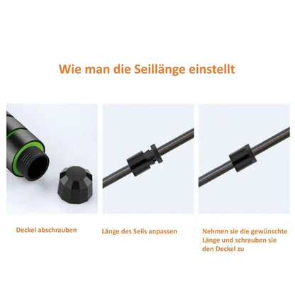 Fitness Springseil Profi Skipping Rope Hüpfseil 300 cm 3m Rot Grün Blau schwarz