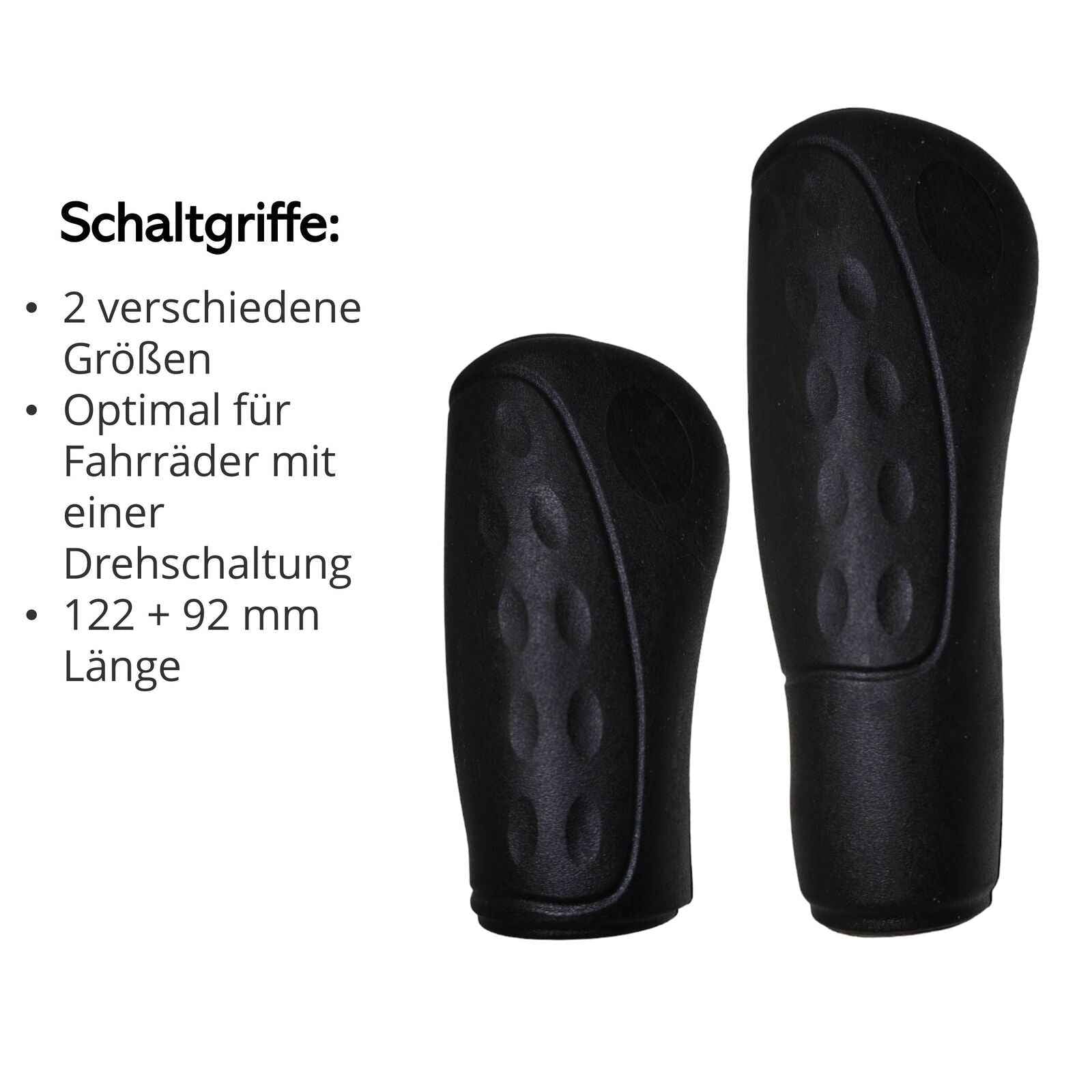 fahrradgriffe schaltung Fahrradgriffe anatomisch für Drehgriff-Schaltung – 1 Paar (122 + 92 mm, Ø 22 mm, schwarz)