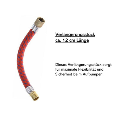 Ventil- Druckluftadapter mit Schlauch Schnellstecker